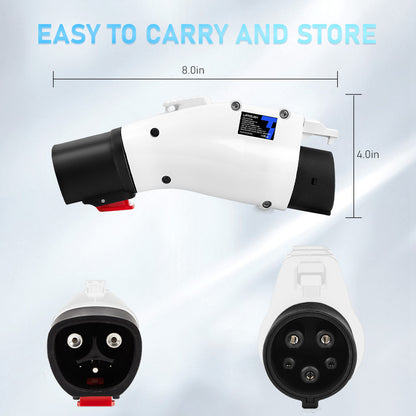 J1772 EVs Adapter, Tesla to J1772 Charger Adapter Fit All J1772 EVs Max 60 Amp&250V AC - Compatible with Tesla Wall Connector Mobile Connector Destination Charging LaTough 【Only for J1772 EVs】-WHITE